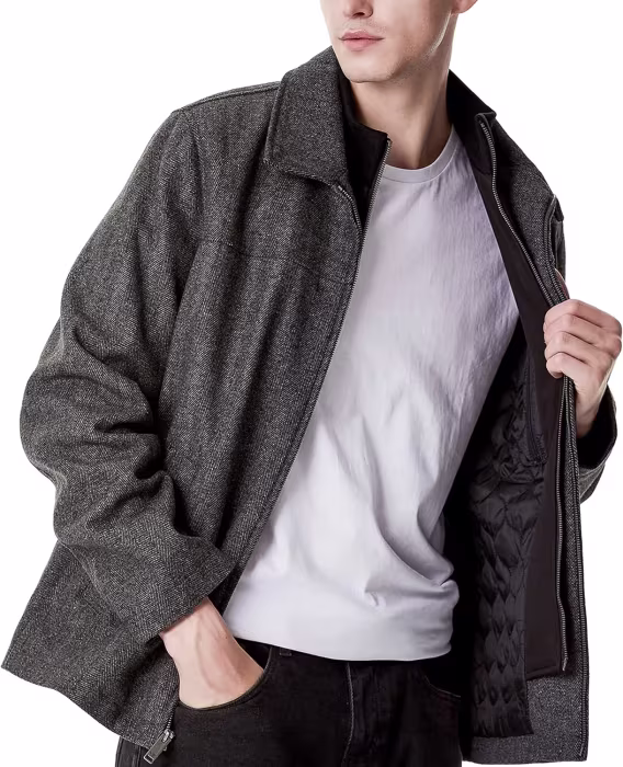 Dockers Erkek Yün Karışımlı Kapitone Önlüklü Açık Alt Ceket