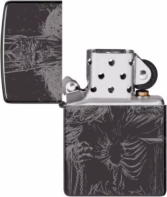 Zippo Çakmak  Siyah Mat Kafatası Joker