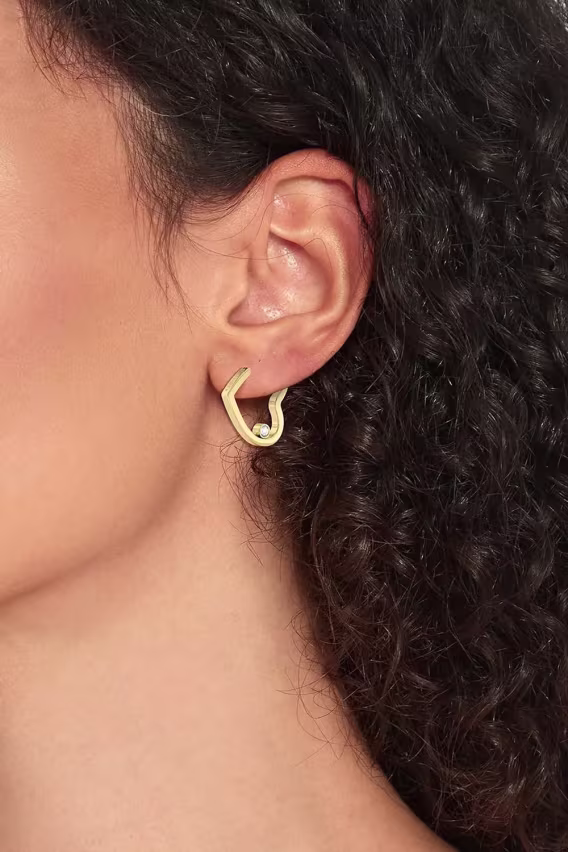 Tommy Hilfiger Kadın 2780752 Paslanmaz Çelik Kalp Kristal Küpe