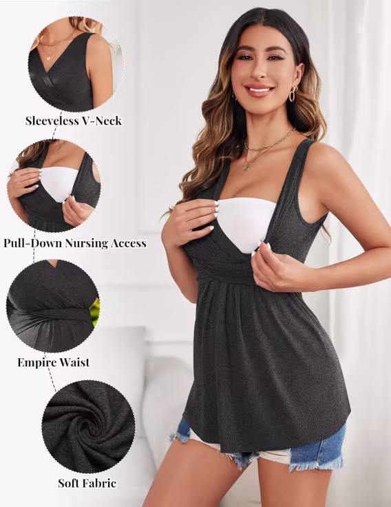 Ekouaer Kadın Hamile Emzirme Üstü