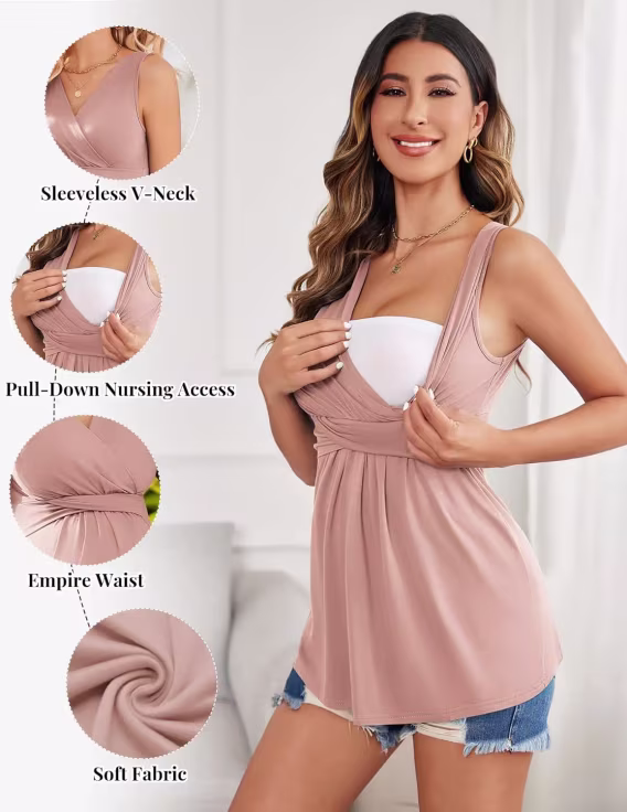 Ekouaer Kadın Hamile Emzirme Üstü