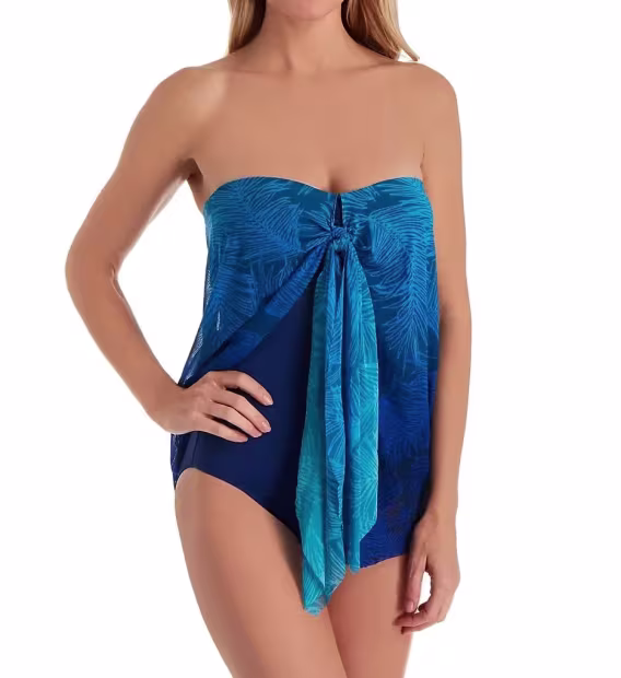 LAUREN RALPH LAUREN Kadın Straplez Tek Parça Mayo (S)