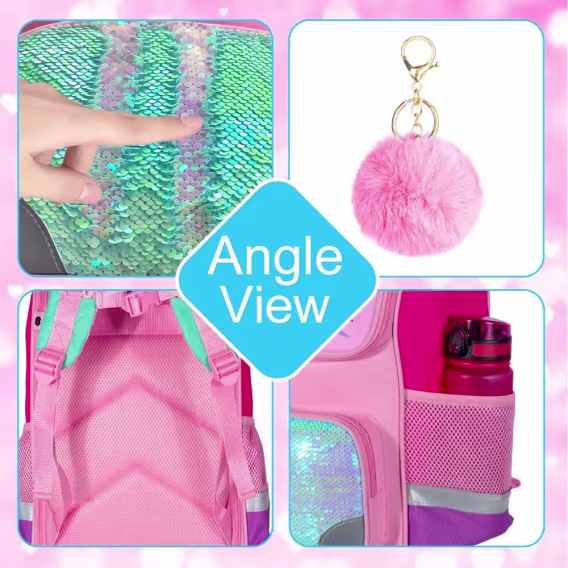 UFNDC Unicorn Kız Çocuk Sırt Çantası 3'lü