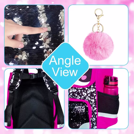 UFNDC Unicorn Kız Çocuk Sırt Çantası 3'lü