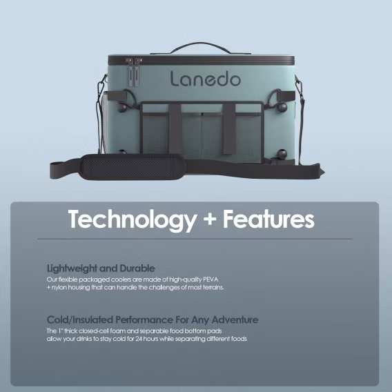 Lanedo 34 Gözlü Yumuşak Taraflı Soğutucu  Çok Kişilik Öğle Yemeği Çantası
