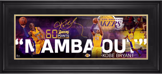 Spor Hatıra Eşyası - Kobe Bryant Los Angeles Lakers Çerçeveli
