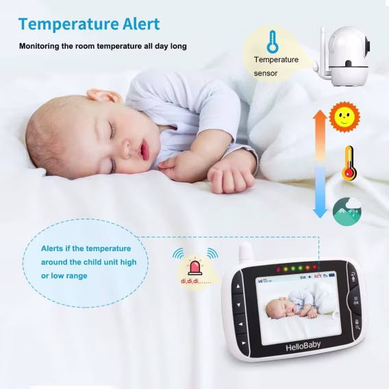 HelloBaby Videolu Uzaktan Kameralı Bebek Monitörü HB65 3.2