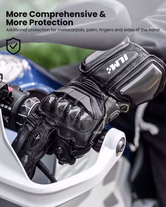 ILM ModelGRC01 Deri Dokunmatik Motosiklet Eldiveni