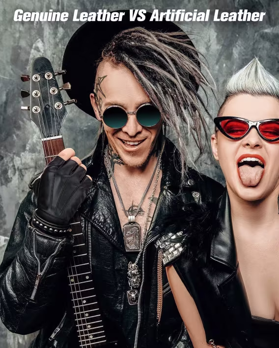 KEMIMOTO Parmaksız Deri Sürüş Eldiveni