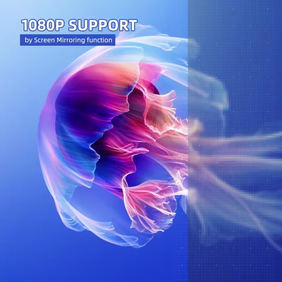 Vamvo Taşınabilir Projektör Desteği 1080P Mini HD Film Projektörü