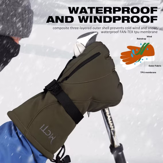 MCTi Snowboard Kar Araci Soğuk Hava Eldivenleri
