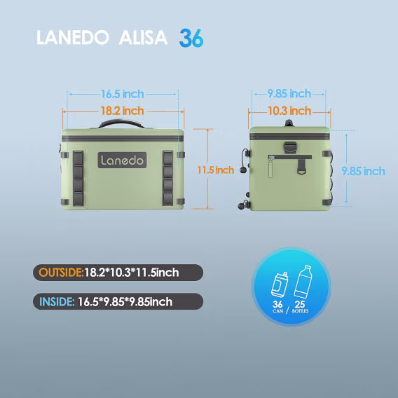 Lanedo 34 Gözlü Yumuşak Taraflı Soğutucu  Çok Kişilik Öğle Yemeği Çantası