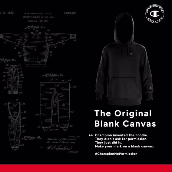 Champion Erkek Ters Dokuma Kapüşonlu Hoodie