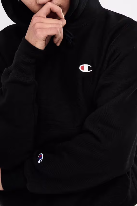 Champion Erkek Ters Dokuma Kapüşonlu Hoodie