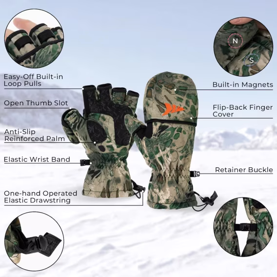 KastKing PolarBlast Buzda Balık Tutma Eldiveni