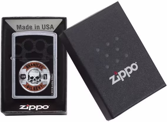 Zippo Çakmak  Yeşil Mat Kafatası