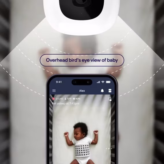 Nanit Pro Eksiksiz İzleme Sistemi Kamerası, Akıllı Çarşaflar ve Solunum Aşınma Bandı Çoklu Ürün