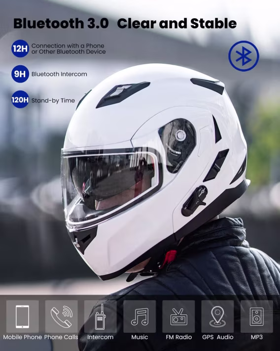 ILM Model953 Tam Yüz Bluetooth Motosiklet Kaskı
