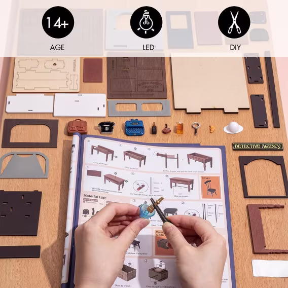 Rolife DIY Minyatür Rahat Mutfak Ev Seti