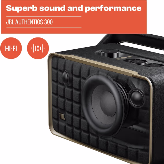 JBL Authentics 300 Retro Tarzı Kablosuz Ev Hoparlörü
