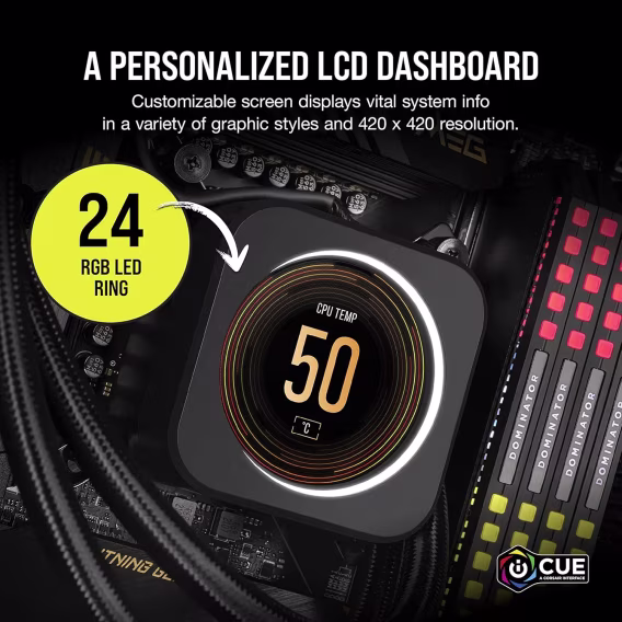Corsair Elite LCD Yükseltme Kiti CPU Su Soğutucusu