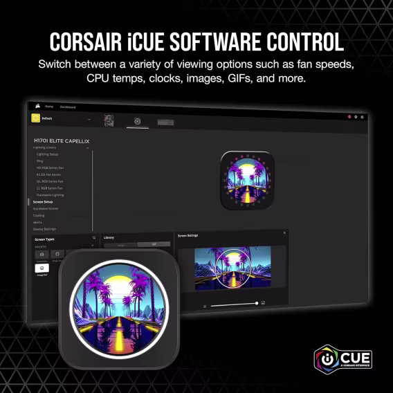 Corsair Elite LCD Yükseltme Kiti CPU Su Soğutucusu