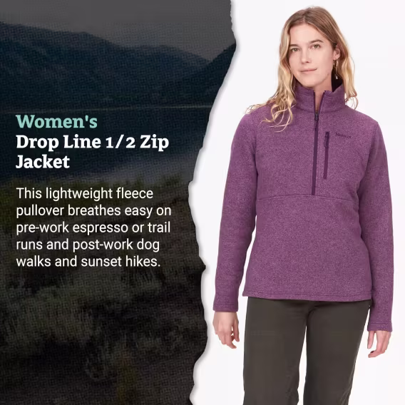 MARMOT Kadın Drop Line 1/2 Fermuarlı Kazak Ceket