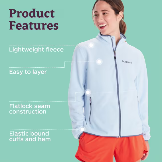 MARMOT Rocklin Tam Fermuarlı Kadın Ceket