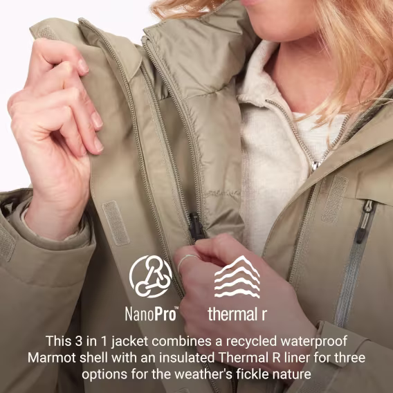 MARMOT Kadın Ramble 3'ü 1 Arada Komponent Ceket