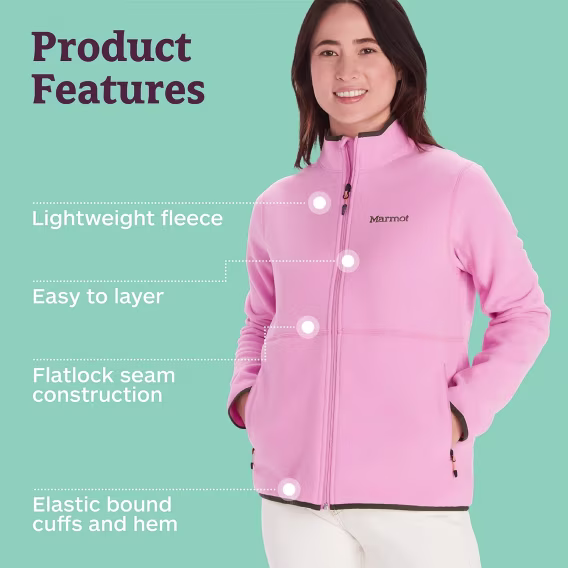 MARMOT Kadın Rocklin Tam Fermuarlı Ceket