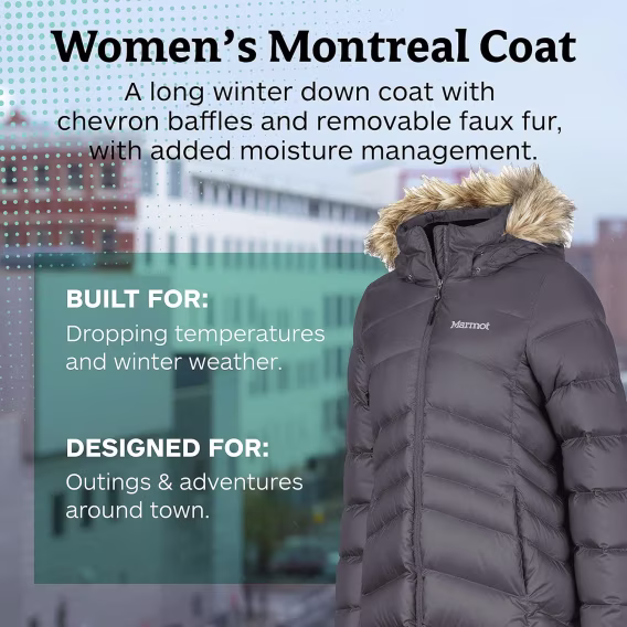 MARMOT Kadın Montreal Orta Diz Boyu Şişme Mont