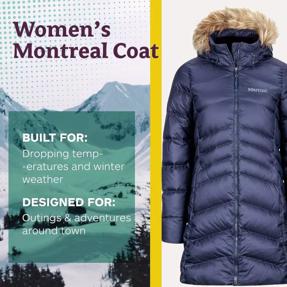 MARMOT Kadın Montreal Orta Diz Boyu Şişme Mont