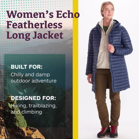 MARMOT Kadın Echo Kapüşonlu Şişme Uzun Ceket