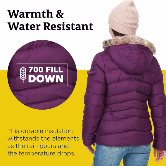 MARMOT Kadın Ithaca Çıkarılabilir Kürklü Fırfırlı Ceket