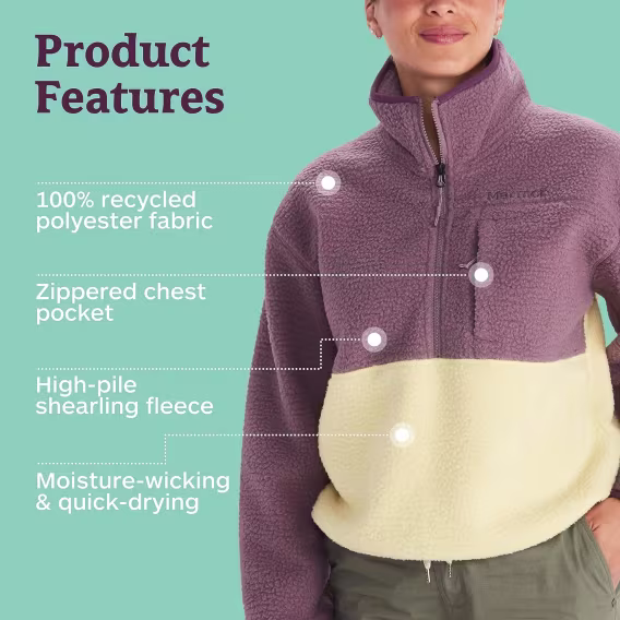 MARMOT Kadın Aros 1/2 Fermuarlı Kazak