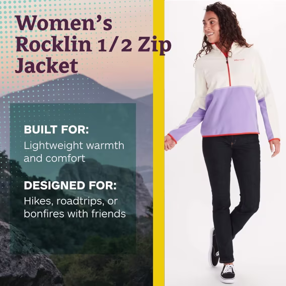 MARMOT Kadın Rocklin Klasik 1/2 Fermuarlı Ceket