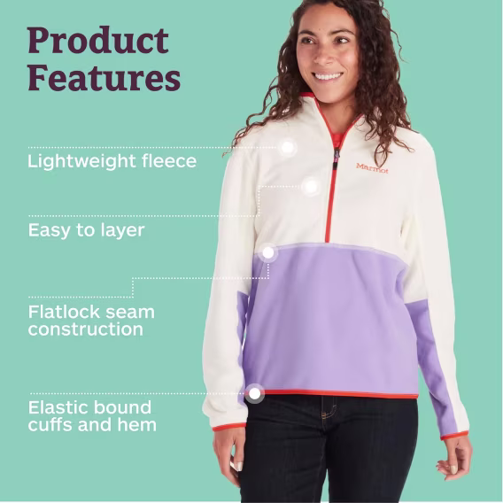 MARMOT Kadın Rocklin Klasik 1/2 Fermuarlı Ceket