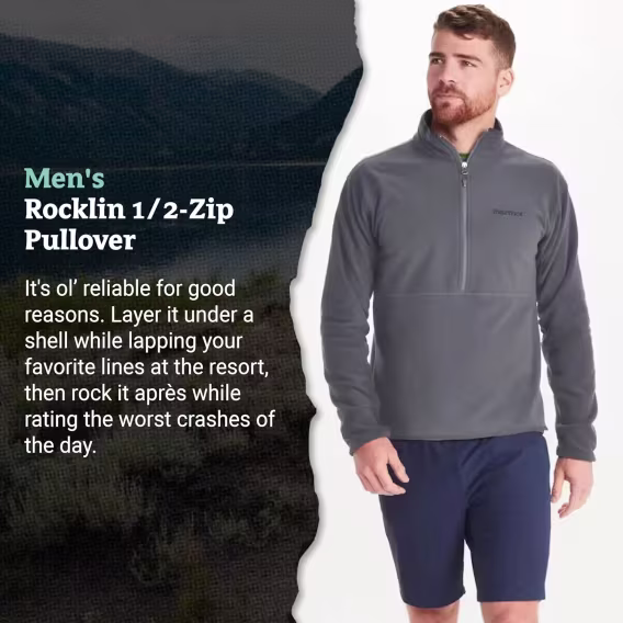 MARMOT Erkek Rocklin 1/2 Fermuarlı Polar Kazak Ceket