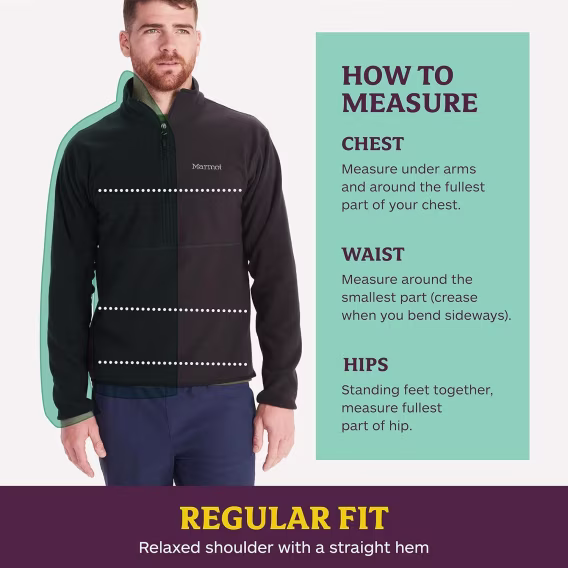 MARMOT Erkek Rocklin 1/2 Fermuarlı Polar Kazak Ceket