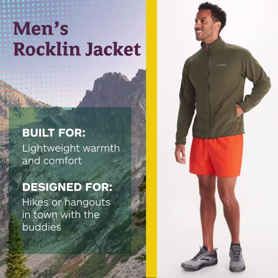 MARMOT Erkek Rocklin Sıcak Tam Fermuarlı Ceket