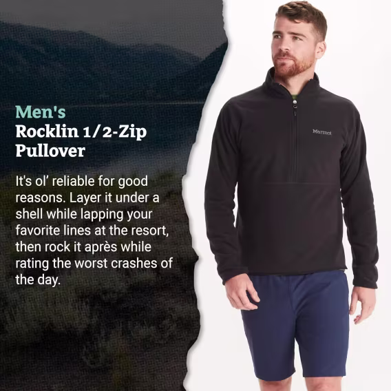 MARMOT Erkek Rocklin 1/2 Fermuarlı Polar Kazak Ceket