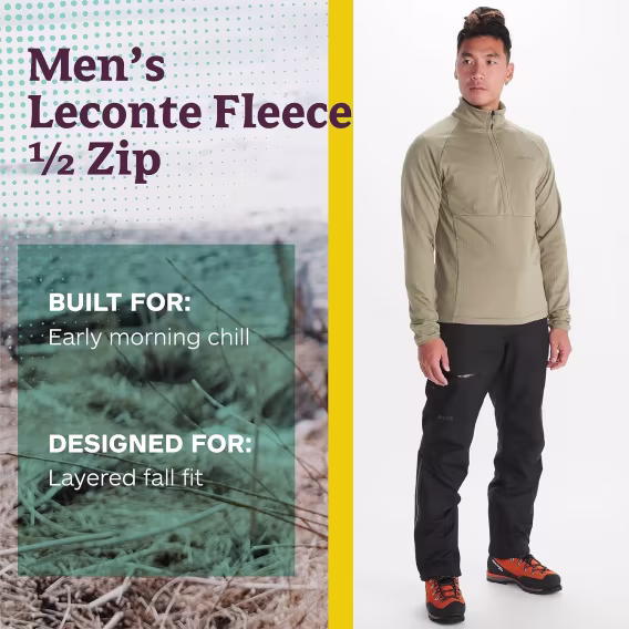 MARMOT Erkek Leconte Grid Polar 1/2 Fermuarlı Kazak Ceket