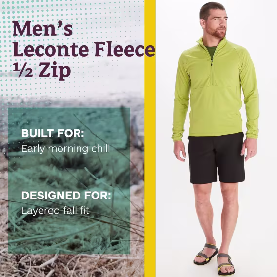 MARMOT Erkek Leconte Grid Polar 1/2 Fermuarlı Kazak Ceket