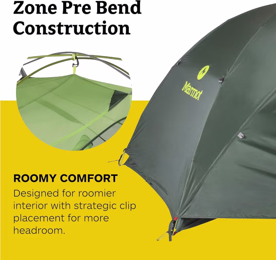 MARMOT 2 Kişilik Kamp ve Sırt Çantasıyla Seyahat Çadırı Yeşil