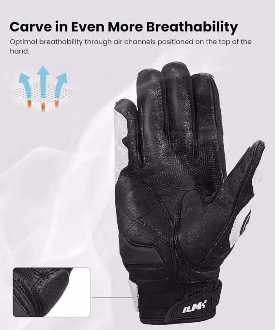 ILM ModelGRC01 Deri Dokunmatik Motosiklet Eldiveni