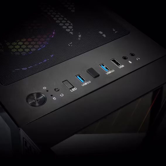 Bgears Special Optical Illusion ARGB Front Panel Gaming PC ATX Case