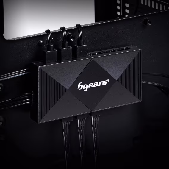 Bgears Special Optical Illusion ARGB Front Panel Gaming PC ATX Case