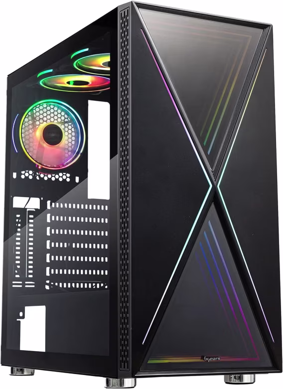 Bgears Special Optical Illusion ARGB Front Panel Gaming PC ATX Case
