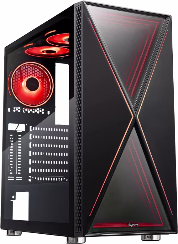 Bgears Special Optical Illusion ARGB Front Panel Gaming PC ATX Case