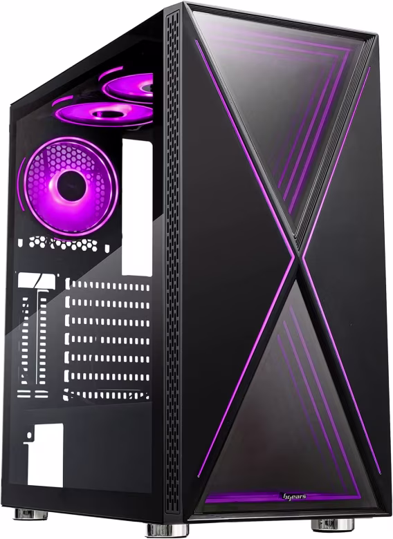 Bgears Special Optical Illusion ARGB Front Panel Gaming PC ATX Case